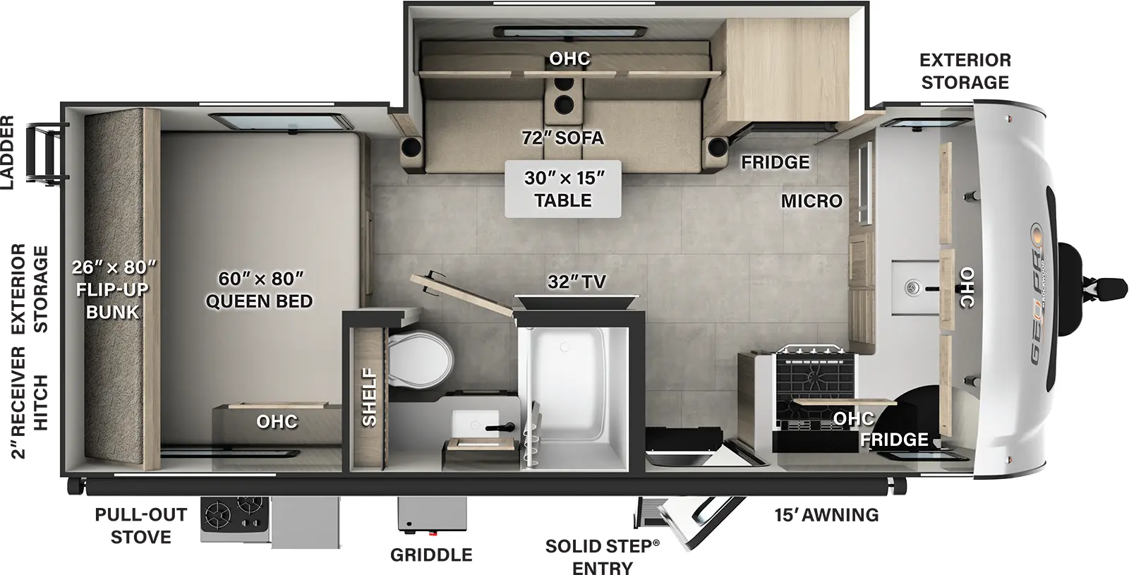 Rockwood Geo Pro G20FK Floorplan